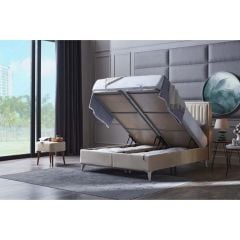 PETRA PLUS BAZA 160X200-0CRJ-VIKA KREM KOMBIN TELALI