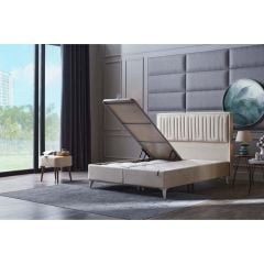 PETRA PLUS BAZA 160X200-0CRJ-VIKA KREM KOMBIN TELALI