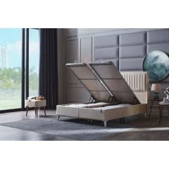 PETRA PLUS BAZA 160X200-0CRJ-VIKA KREM KOMBIN TELALI