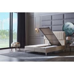 PETRA PLUS BAZA 160X200-0CRJ-VIKA KREM KOMBIN TELALI