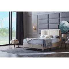 PETRA PLUS BAZA 160X200-0CRJ-VIKA KREM KOMBIN TELALI
